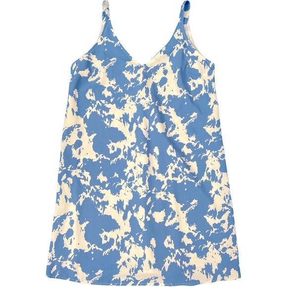 Anthropologie Pinch sleeveless mini dress blue and white abstract print medium - Picture 3 of 11